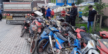 25 motosiklet geri dönüşüme gönderildi