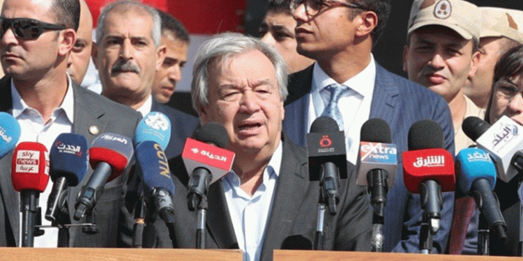 Guterres, Refah Sınır Kapısı’nda