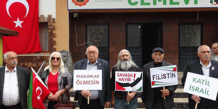 Tunceli’de cemevinden İsrail’e protesto