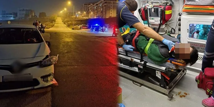 Bursa’da otomobil motosiklete çarptı