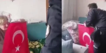 Erzincanlı kadının bayrak aşkı