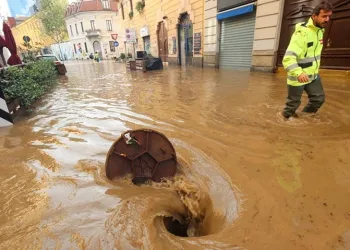 Milano’da sokaklar göle döndü
