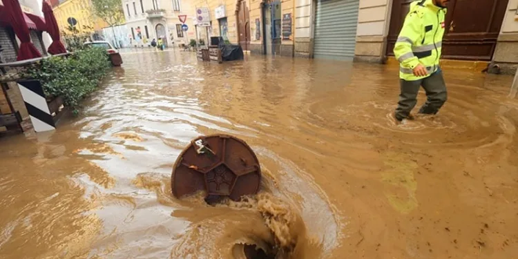 Milano’da sokaklar göle döndü