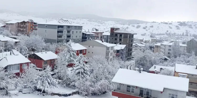 Gümüşhane’de kar yağışı
