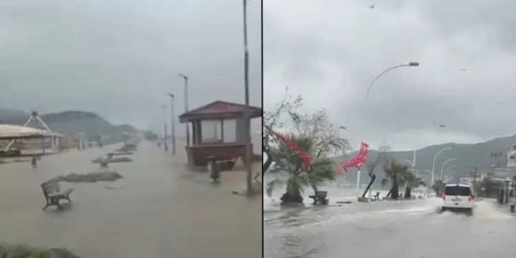 Bursa’da deniz karayla birleşti, yollar göle döndü