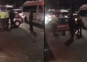 Bursa’da sürücü seyir halindeki otomobilde uyuyakaldı