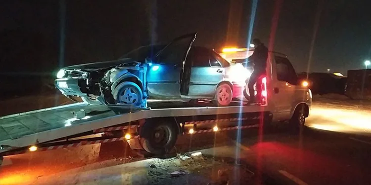 Polisten kaçarken kaza yaptı