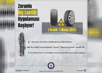 Polisten sürücülere kış lastiği uyarısı