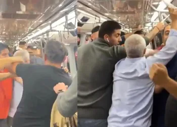 Metroda ‘tükürük’ kavgası