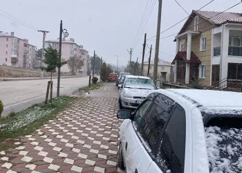 Çankırı’da kar yağışı etkili oldu