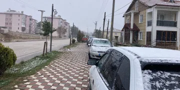 Çankırı’da kar yağışı etkili oldu
