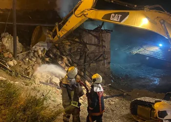 Akyurt’ta ahır yangını