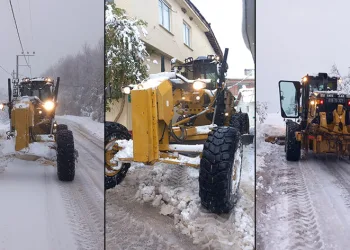 Osmangazi’de karlı yollarla anında müdahale