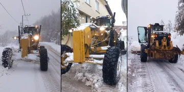 Osmangazi’de karlı yollarla anında müdahale