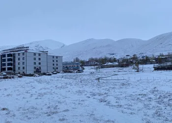 Okulların tatil edildiği Karlıova, tamamen beyaza büründü