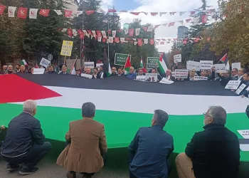 Ankara’da Blinken’e Filistin protestosu