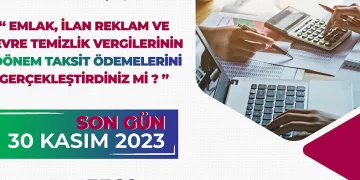 Canik’te vergi ödemeleri için son tarih “30 kasım”