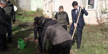 Pazaryeri’nde fidanlar toprakla buluştu