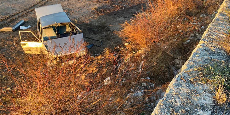 Şarampole düşen araçtaki 5 kişi yaralandı