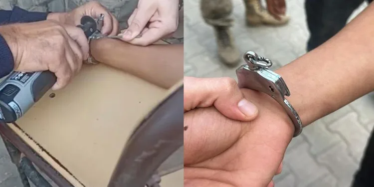 Kendini kelepçeledi kurtulamayınca yardım istedi