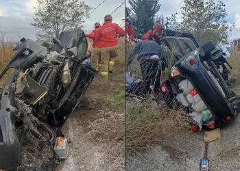 Bursa’da otomobil refüje uçtu