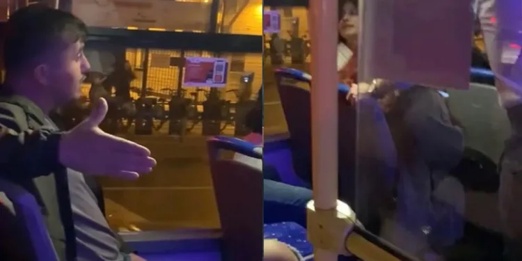 Otobüste ‘sessiz ol’ tartışması kamerada