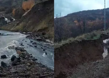 Muş’ta heyelan köy yolunu ulaşıma kapattı