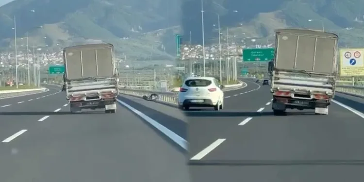 Savrulan kamyonet yürekleri ağza getirdi