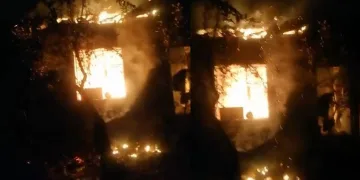 Gecekondu çıkan yangında alev topuna döndü
