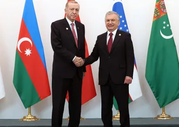 Cumhurbaşkanı Erdoğan, Taşkent Kongre Merkezi’ne geldi