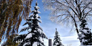 Erzurum’a karla gelen görsel şölen