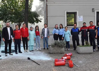 Osmangazi Belediyesi’nde yangın tatbikatı