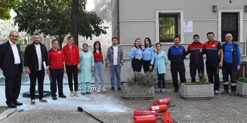 Osmangazi Belediyesi’nde yangın tatbikatı