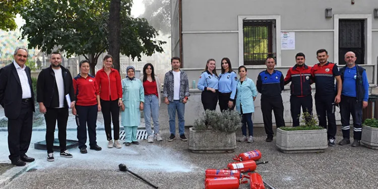 Osmangazi Belediyesi’nde yangın tatbikatı