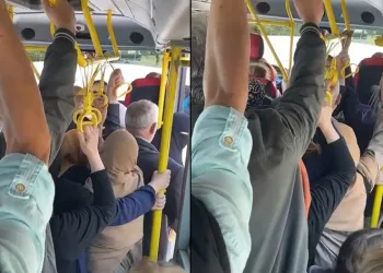 Otobüste yaşanan yoğunluk yolcuları çileden çıkardı