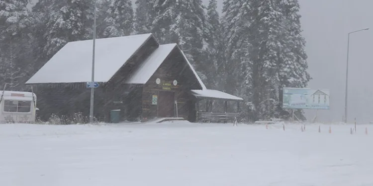 Ilgaz Dağı’nda yoğun kar yağışı