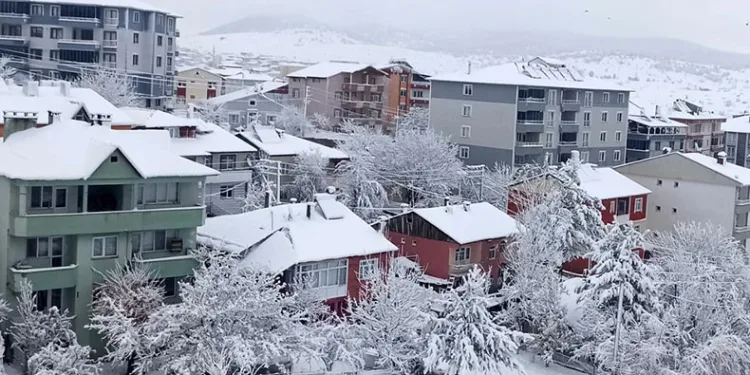 Gümüşhane’de kar yağışı