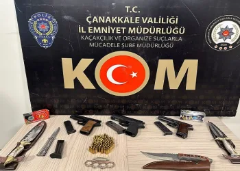 Çanakkale’de silah kaçakçılığı operasyonuna 2 tutuklama