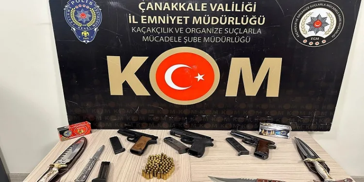 Çanakkale’de silah kaçakçılığı operasyonuna 2 tutuklama