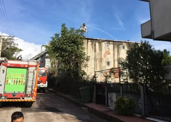 3 katlı binada çıkan yangın panik oluşturdu