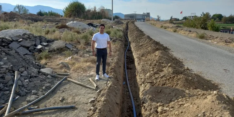 Caferbey’in içme suyu hattı yenileniyor