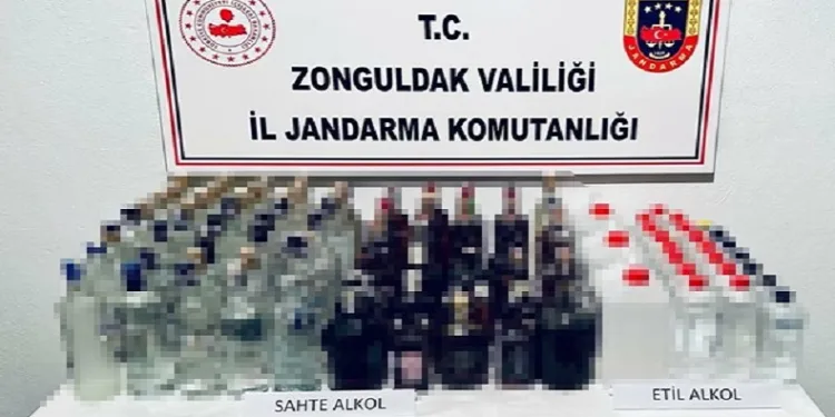 Zonguldak’ta kaçak alkol operasyonu