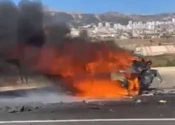 Yanan otomobilde 1 kişi hayatını kaybetti