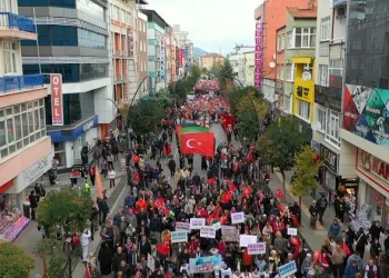 Isparta’da Filistin’e destek yürüyüşü