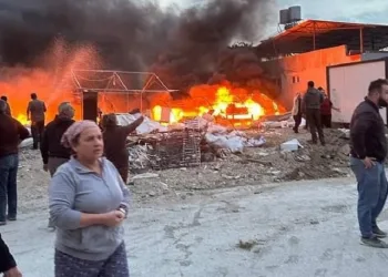 Hatay’da çadır yangını korkuttu