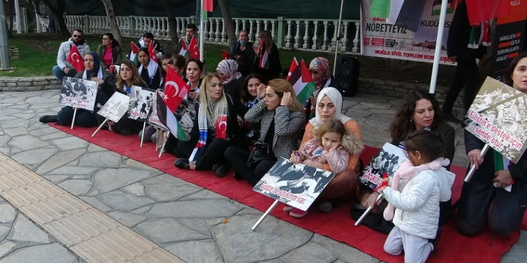 Muğla’dan Filistin’e destek eylemi