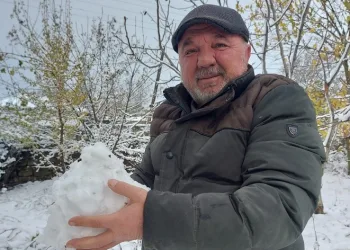 Edirne’de yağan kar yüzleri güldürdü