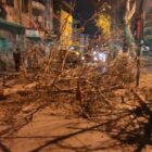 Bursa'da ağaç devrildi yol trafiğe kapandı
