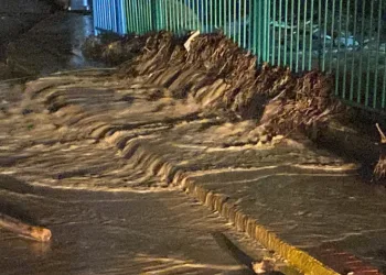 Dere taşınca sokakları ve iş yerlerini su bastı