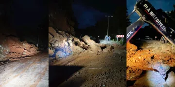 Yoğun yağış sonrası heyelan meydana geldi